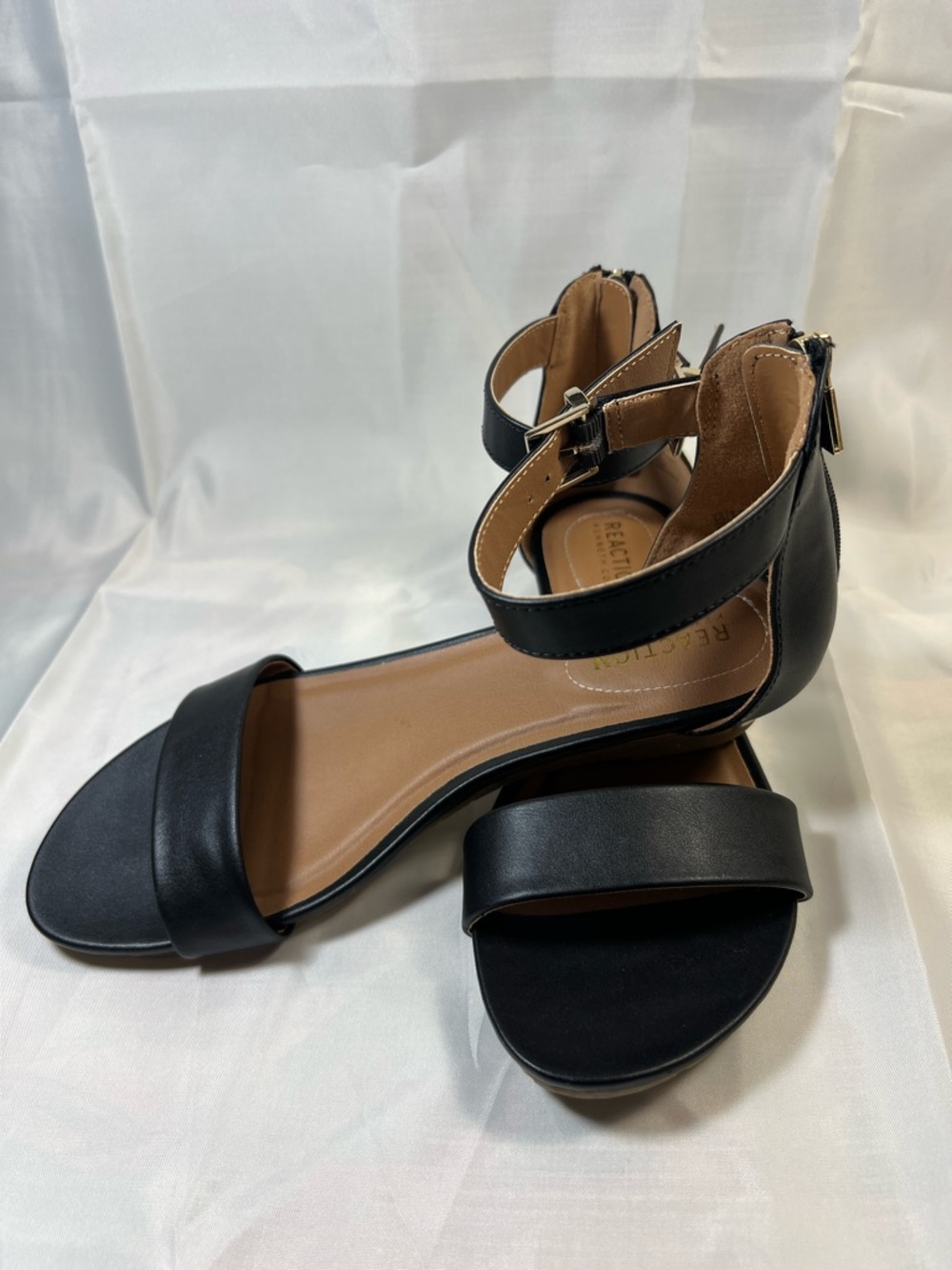 Kenneth Cole Reaction Black Ankle-Strap Sandals